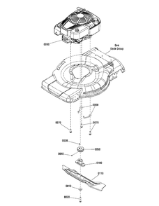 Engine And Blade Group (7502724) Diagram and Parts List for 7800860-JM46 2012 Briggs and Stratton Lawn Mower